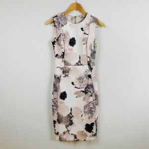 Calvin Klein Pastel Pink Fitted Floral Dress 2